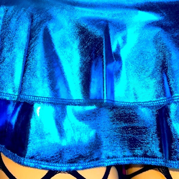 New, Blue Rave Cheeky Mini skirt - Picture 2 of 8